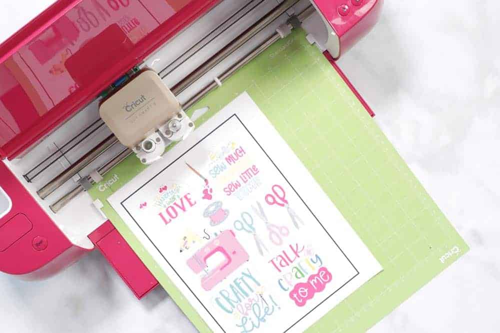 Cricut Print then Cut Stickers tutorial featured by top Cricut blogger, Sweet Red Poppy.