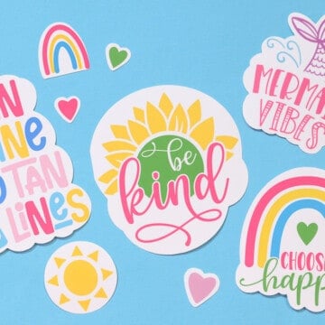 Cricut Print then Cut Stickers tutorial featured by top Cricut blogger, Sweet Red Poppy.