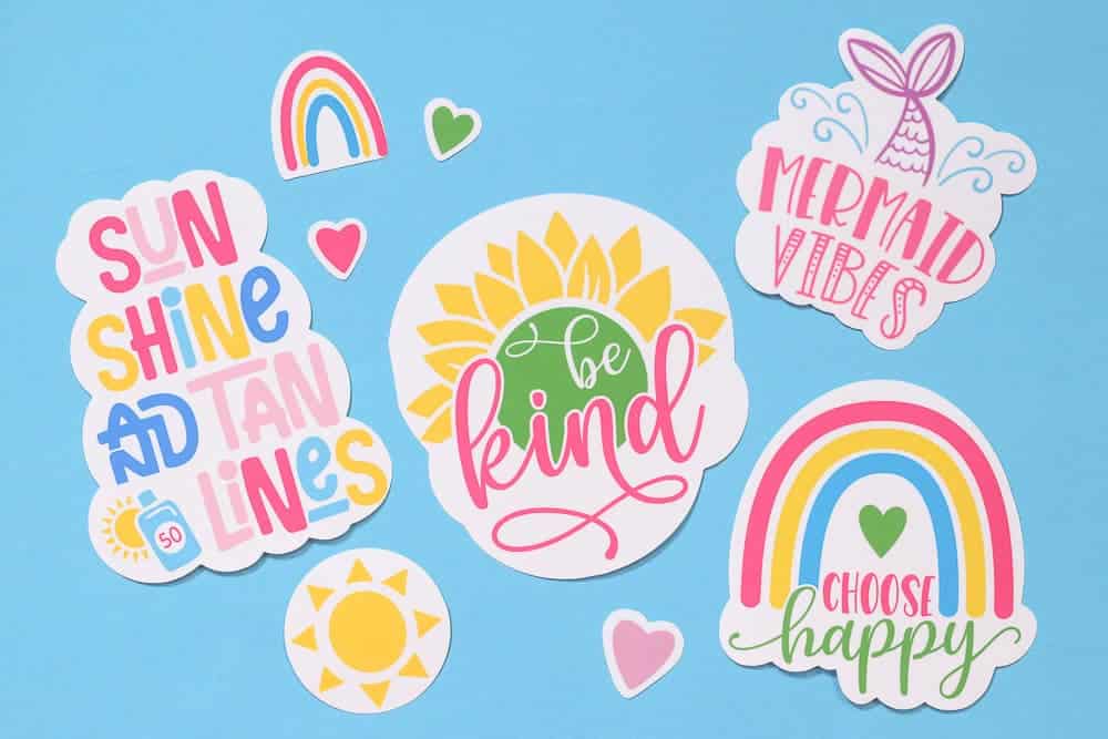 How to Use Printable Vinyl with a Cricut + Print then Cut - Hey, Let's Make  Stuff