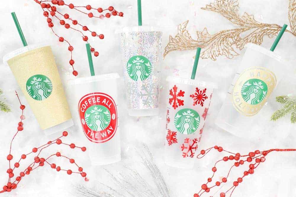 How to Make DIY Starbucks Cup Decals with your Cricut Machine! (FREE SVG  TEMPLATE!) 