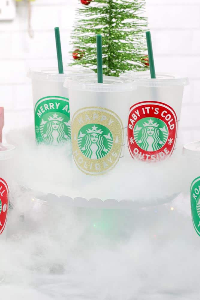 DIY Starbucks Christmas Cup ( with Free Starbucks SVG) - Sew Crafty Me