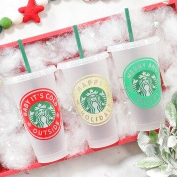 DIY Customized Starbucks Cold Cup SVG File Template