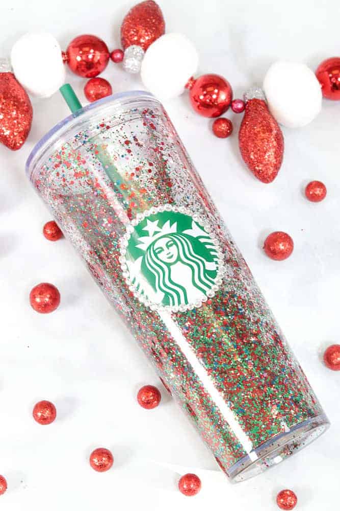 Fall/thanksgiving themed Starbucks snow globe/shaker cup 24fl