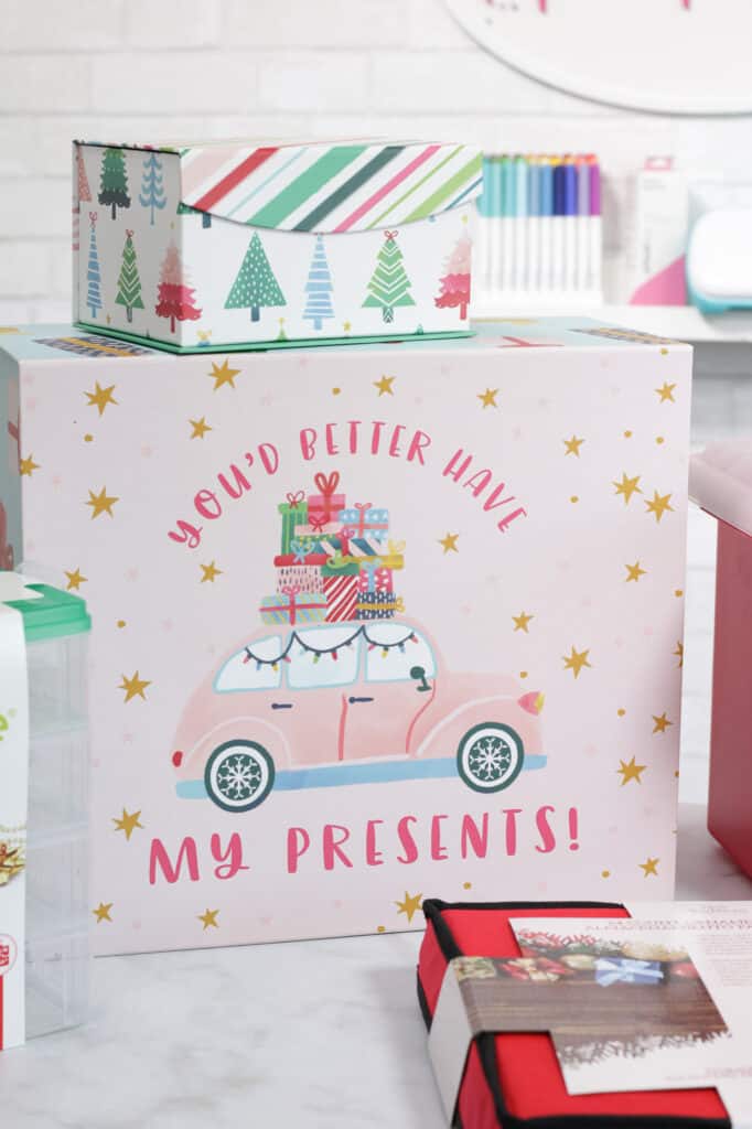 Joann Christmas Storage by popular US craft blog, Sweet Red Poppy: image of Joann flip top storage boxes. 