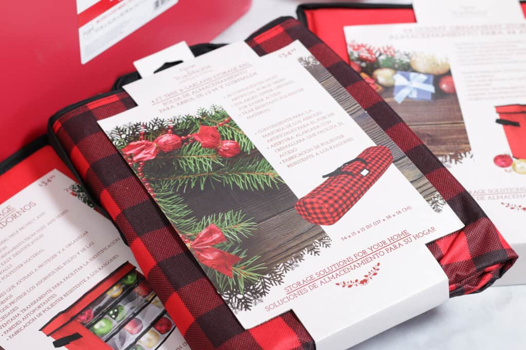 Joann Christmas Storage by popular US craft blog, Sweet Red Poppy: image of Joann holiday gift wrapping paper organizers.