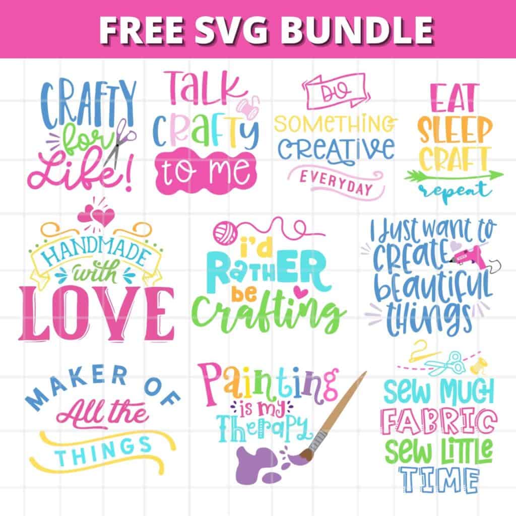 How to Upload SVG to Design Space by popular US craft blog, Sweet Red Poppy: collage image of SVG files. 