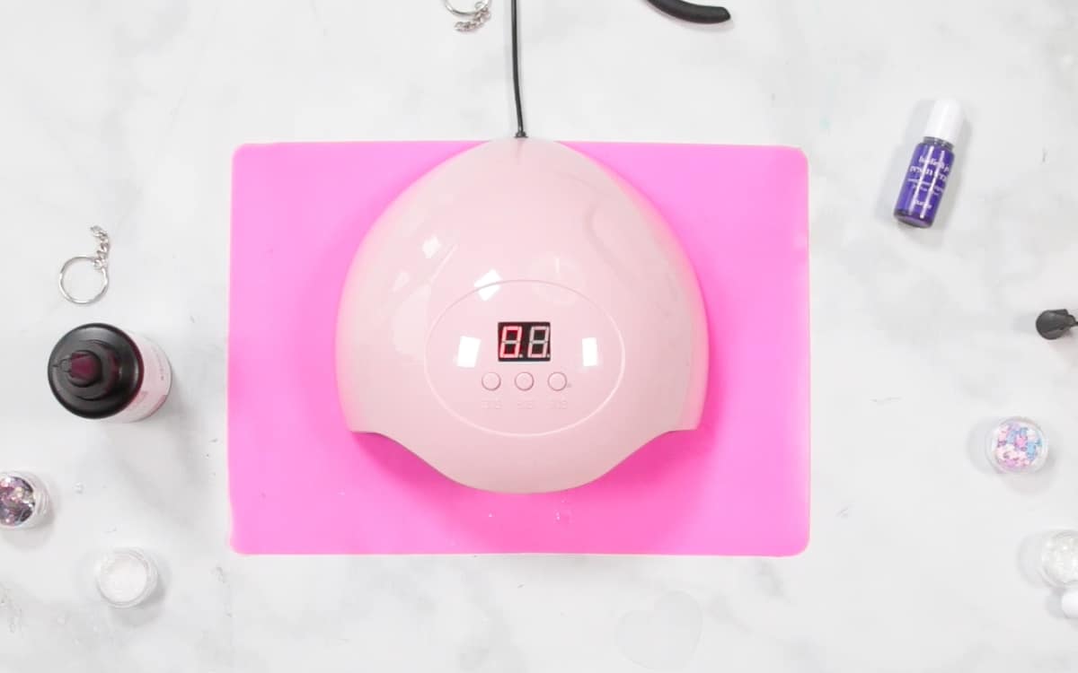 Custom UV Resin Shaker Keychain US craft Sweet Red Poppy