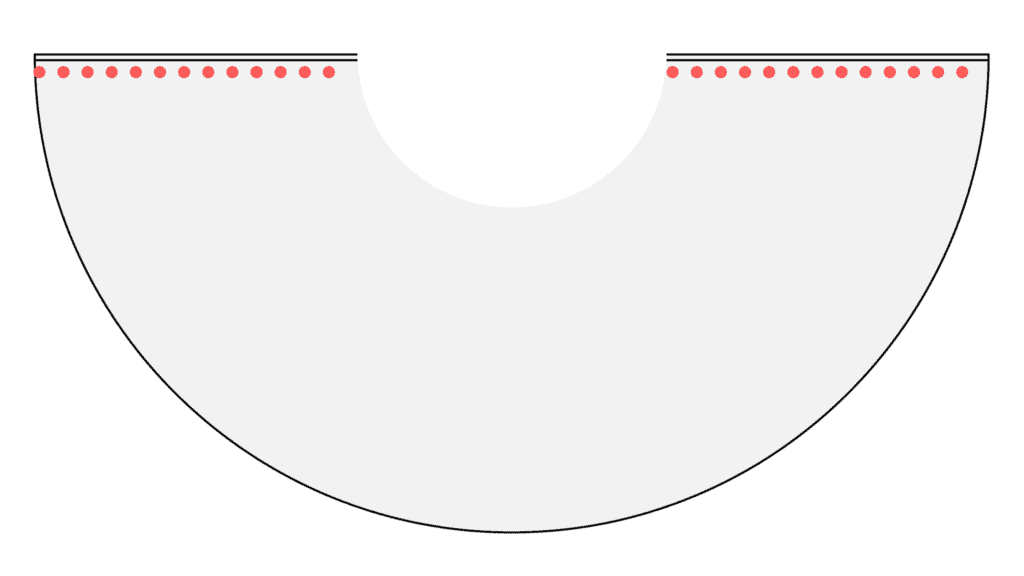 Circle Skirt Dress Pattern by popular Utah sewing blog, Sweet Red Poppy: image of circle skirt side seams. 