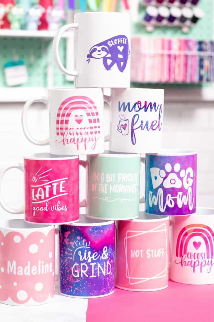 21 gorgeous Cricut mug ideas using vinyl and Infusible Ink!