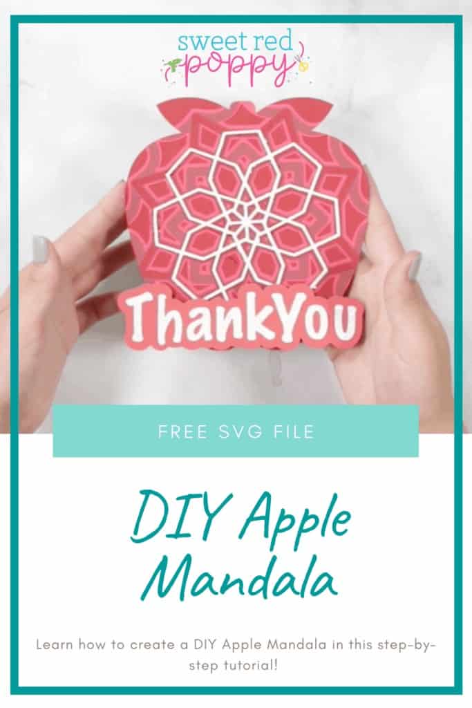 Apple Mandala by popular US craft blog, The Sweetest Thing: image of a woman holding a layered apple mandala. 