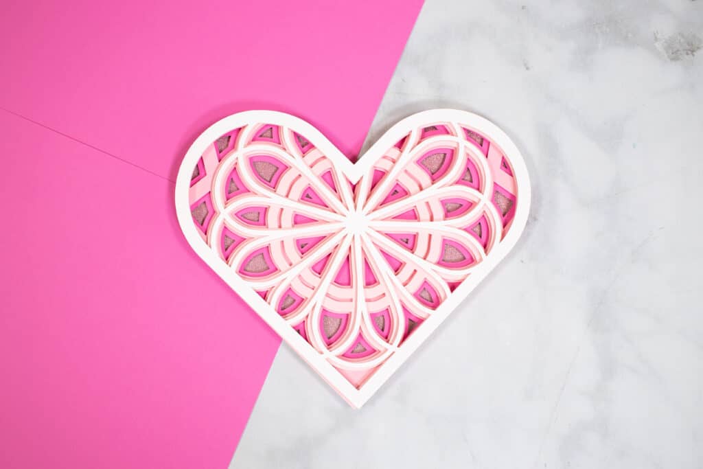 Layered Heart Mandala SVG File