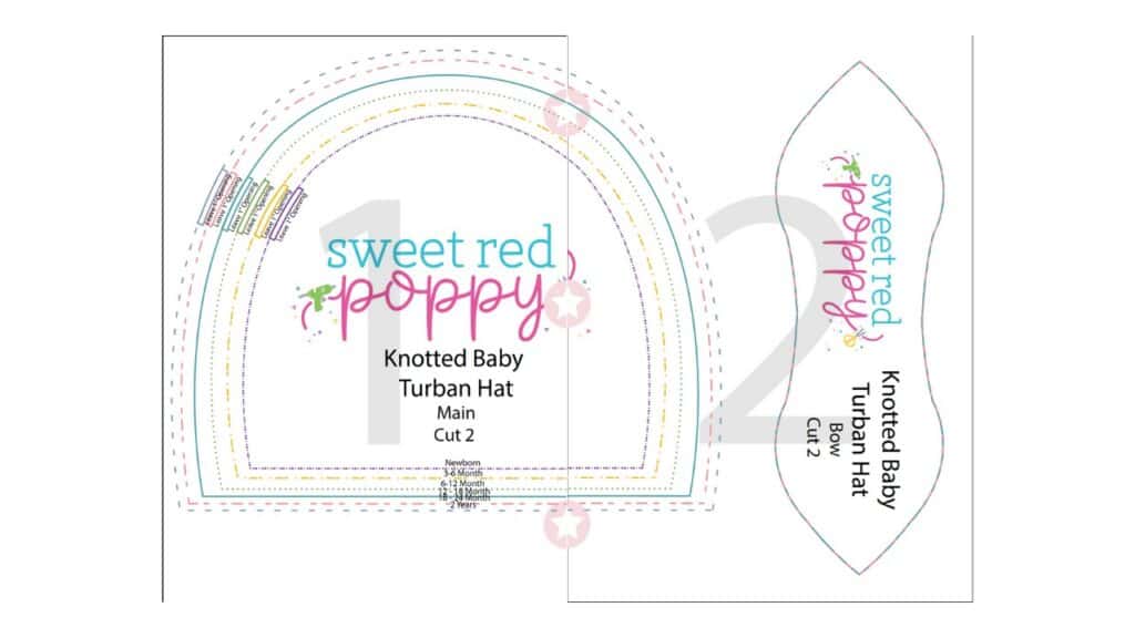 Knotted Baby Turban Pattern - Sewing Tutorial | Sweet Red Poppy