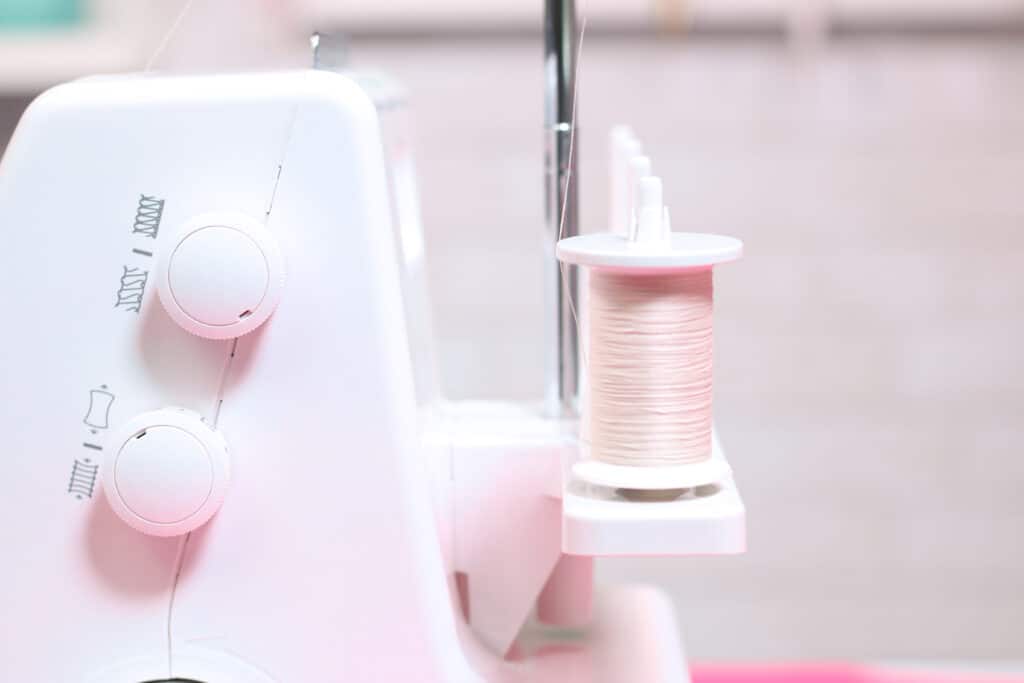 Spool Caps. |Serger Machine by popular US sewing blog, Sweet Red Poppy: image of spool caps. 