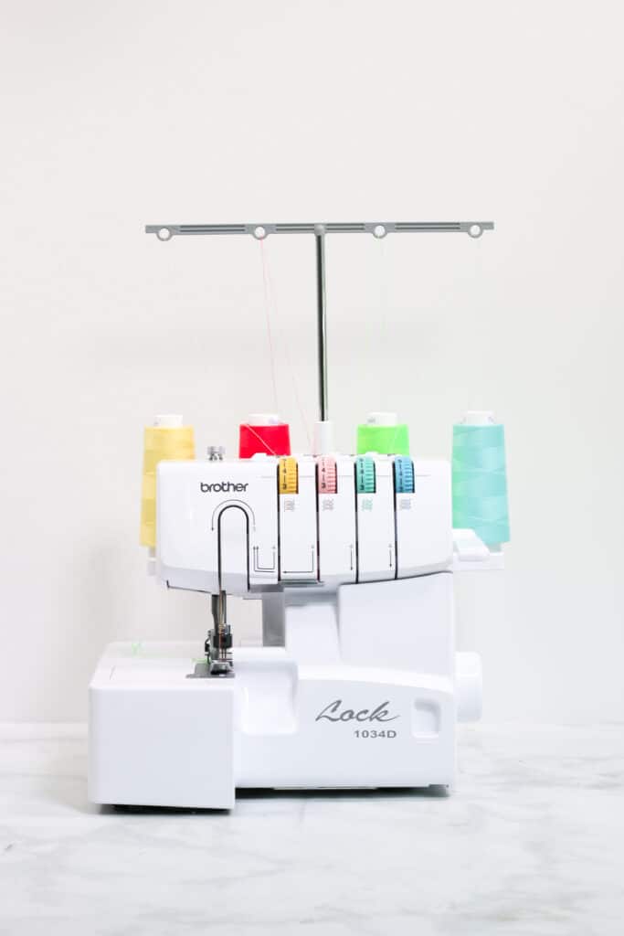 Brother Lock 1034D Serger | Brother 1034D Serger by popular US sewing blog, Sweet Red Poppy: image of the Brother Lock 1034D serger. 