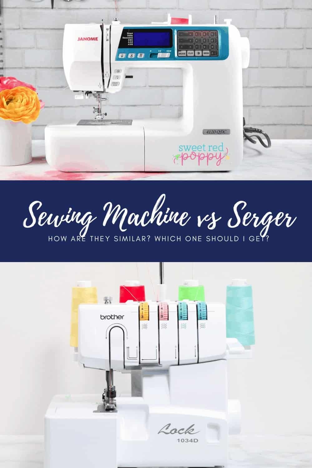 Serger VS Sewing Machine US sewing Sweet Red Poppy