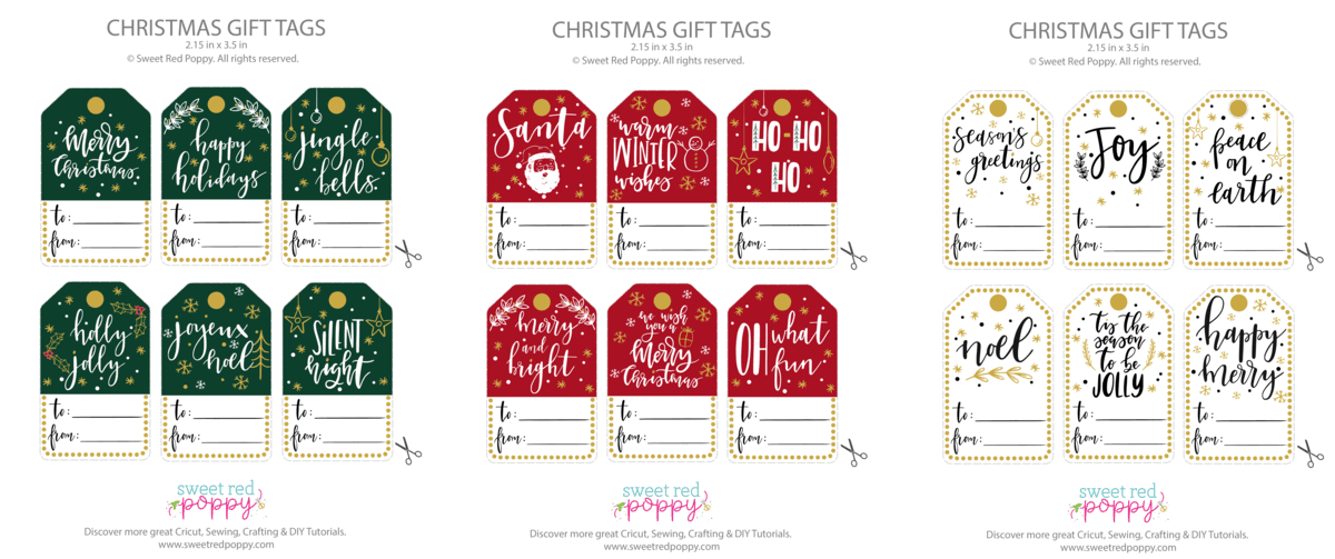 Christmas Gift Tags - Free Printable | Sweet Red Poppy