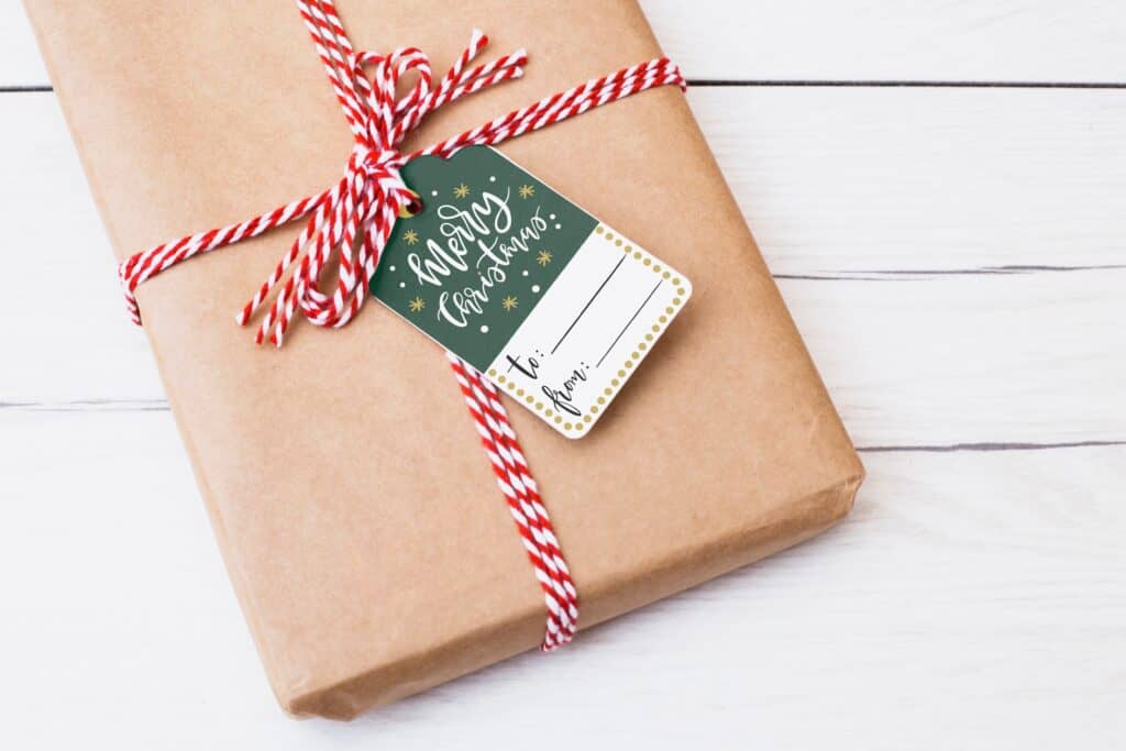You can even add ribbon or twine to your free printable Christmas gift card. 