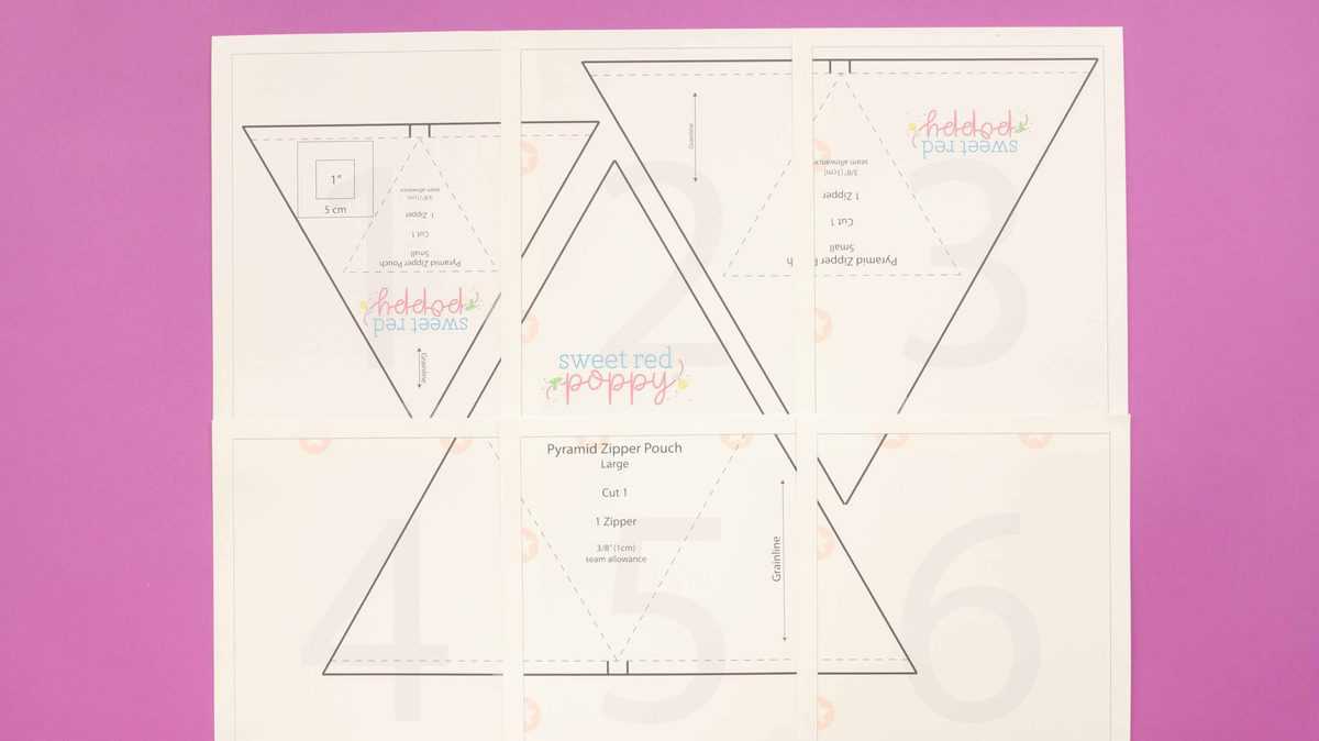 Zipper Triangle Pouch Sewing Tutorial Sweet Red Poppy