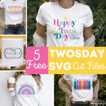 5 Free Twosday SVG Cut Files