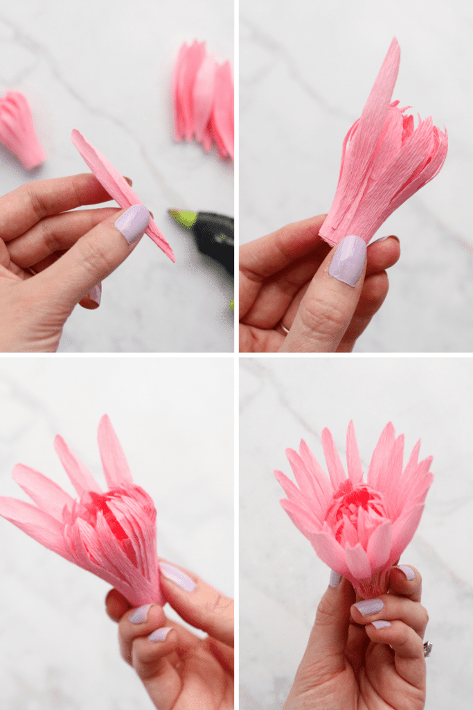 Oversized Crepe Paper Dahlia - Sweet Red Poppy