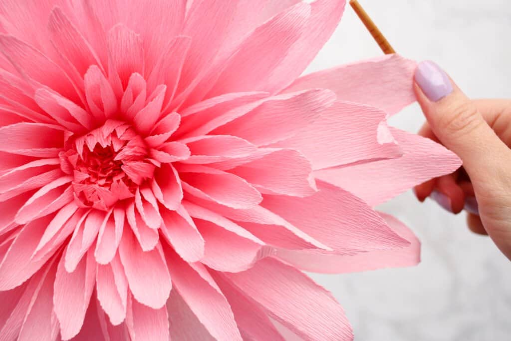 Paper Dahlia - Simple DIY Gift Topper - Polished Habitat