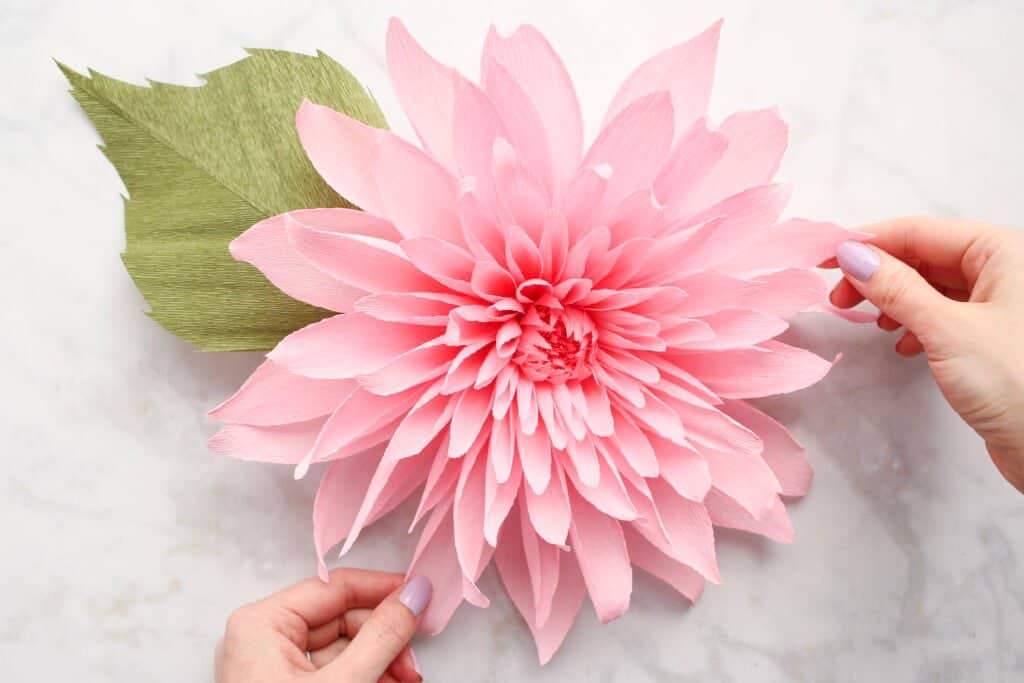 Paper Dahlia - Simple DIY Gift Topper - Polished Habitat