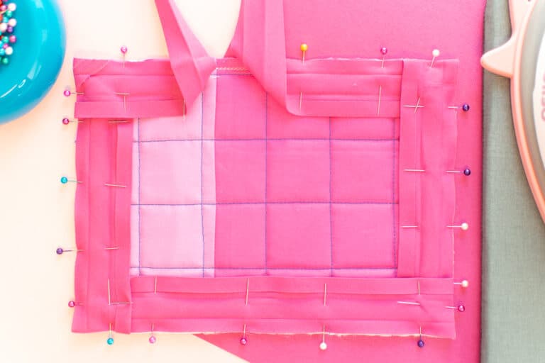 How to Sew a Mitered Corner with Bias Tape Sweet Red Poppy