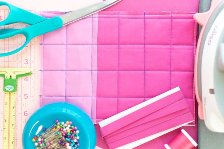 How to Sew a Mitered Corner with Bias Tape Sweet Red Poppy