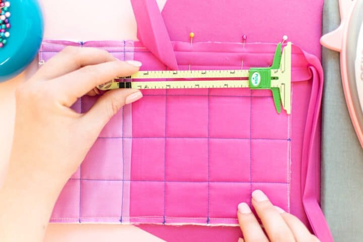How to Sew a Mitered Corner with Bias Tape - Sweet Red Poppy