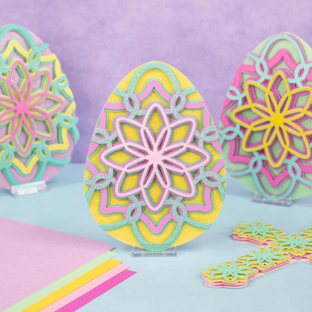 How to make an easter egg layered mandala from cardstock