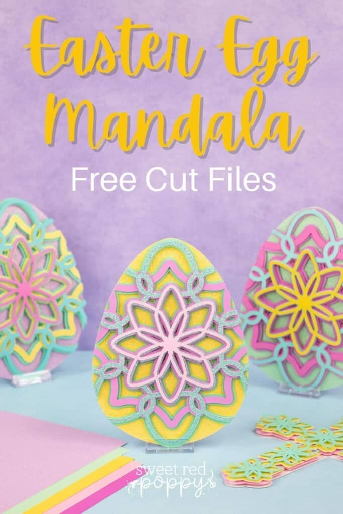 Easter Egg Layered Cardstock Mandala SVG Cut File for Cricut Machine