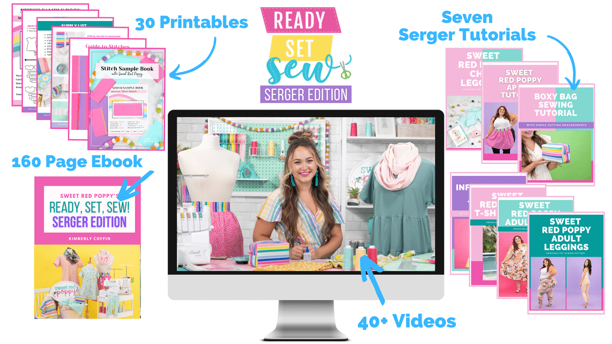 How to Sew a LettuceEdge Hem with a Serger Sweet Red Poppy