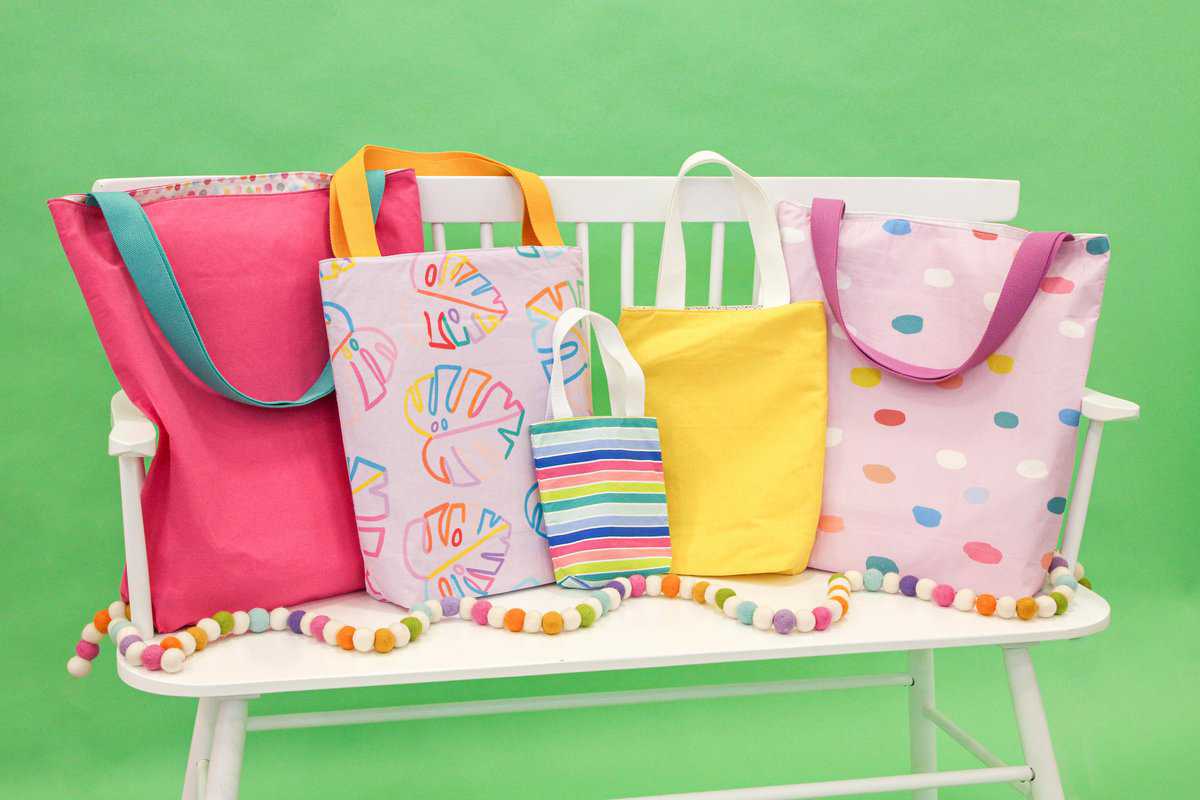 Tote Bag Sewing Pattern - Free Pattern 5 Sizes - Sweet Red Poppy