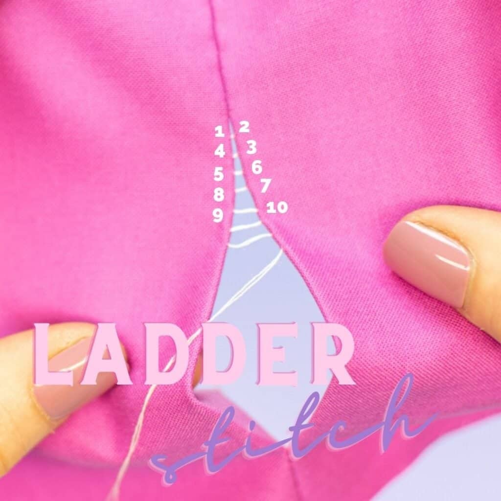 hand sewing ladder stitch tutorial