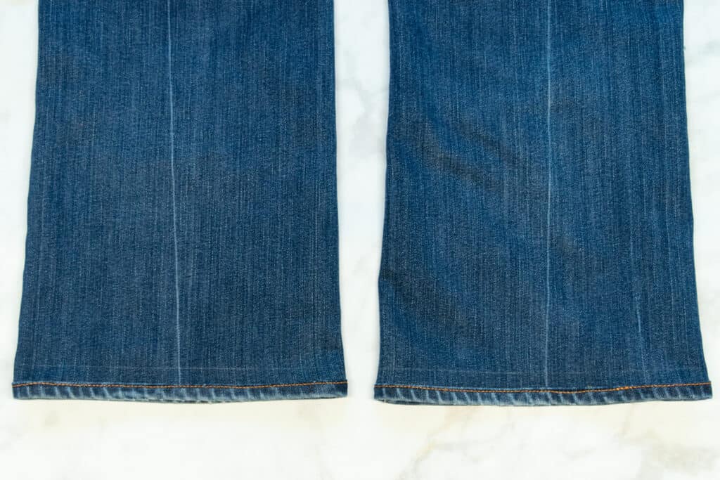 how to hem jeans while preserving the original hem