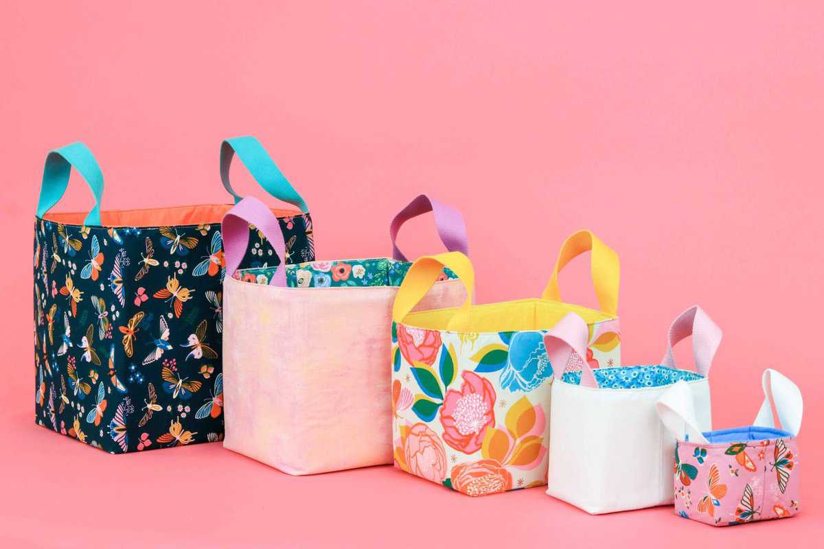 How to Sew Fabric Storage Bins Sweet Red Poppy