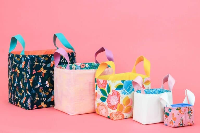 How to Sew Fabric Storage Bins Sweet Red Poppy