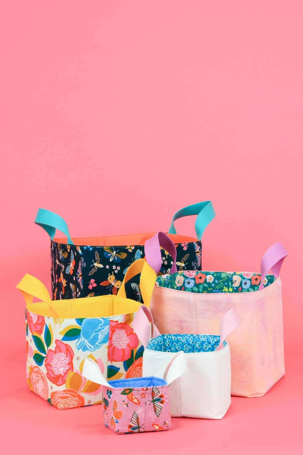 How to Sew Fabric Storage Bins Sweet Red Poppy