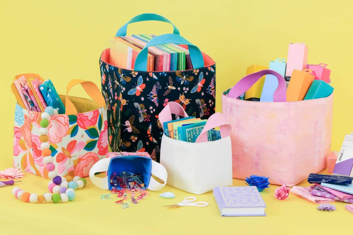 How to Sew Fabric Storage Bins Sweet Red Poppy