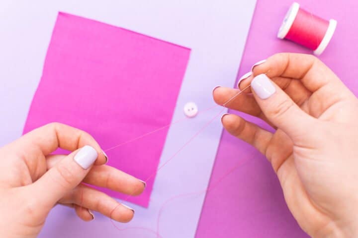 How to Sew a Button - Sweet Red Poppy