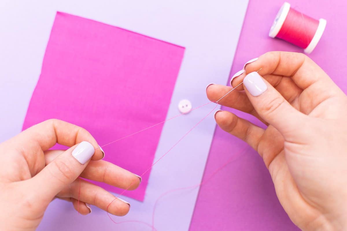 How to Sew a Button - Sweet Red Poppy