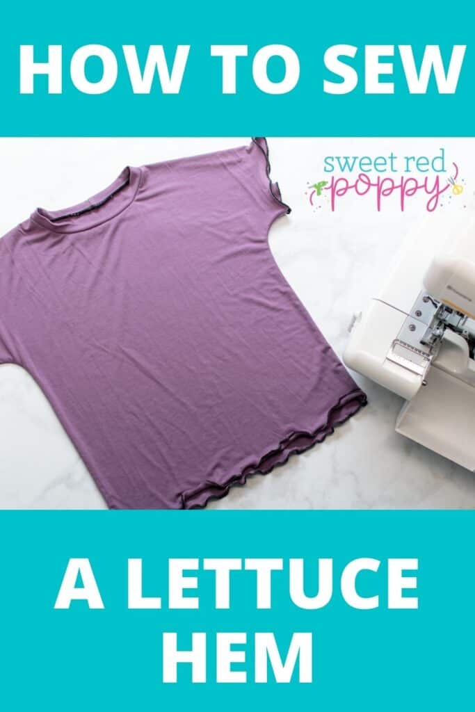 how to sew a lettuce hem pinterest graphic