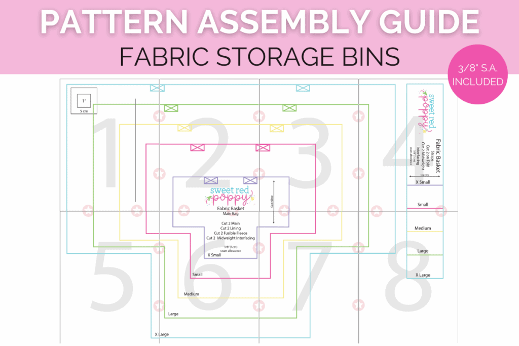 Fabric Storage Bins Pattern Assembly Guide