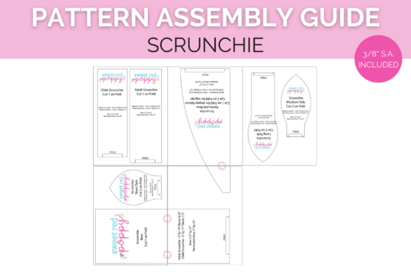 DIY How to Make A Scrunchie | Free Sewing Pattern - Sweet Red Poppy