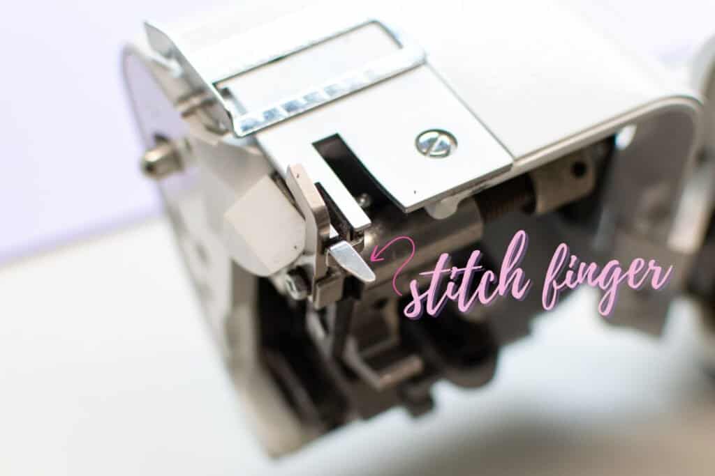 stitch finger on a serger