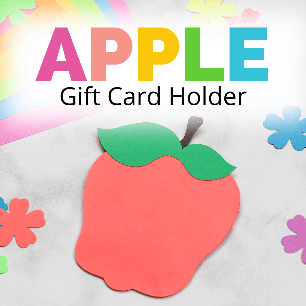 Apple Gift Card Holder Craft Design Instant Download