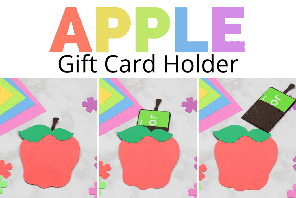 Apple Shaped Gift Card Holder Design Svg Template Download -  Canada