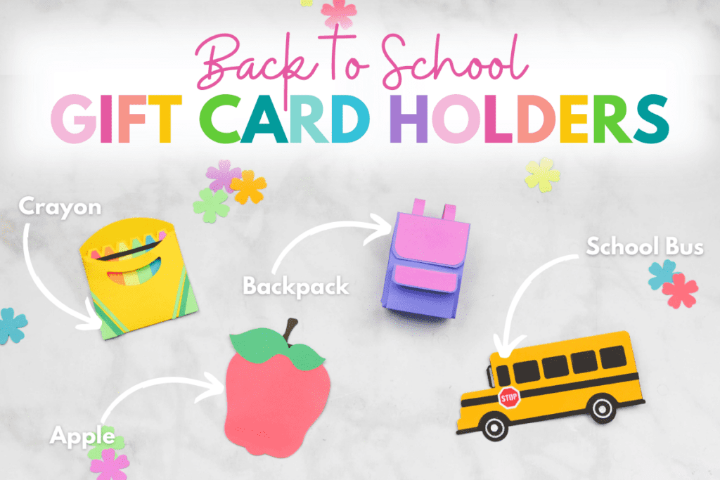 Back-To-School Paper Backpack Gift Card Holder