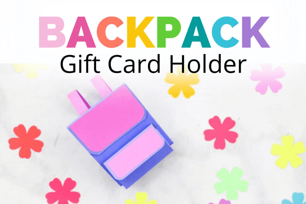 Back-To-School Paper Backpack Gift Card Holder