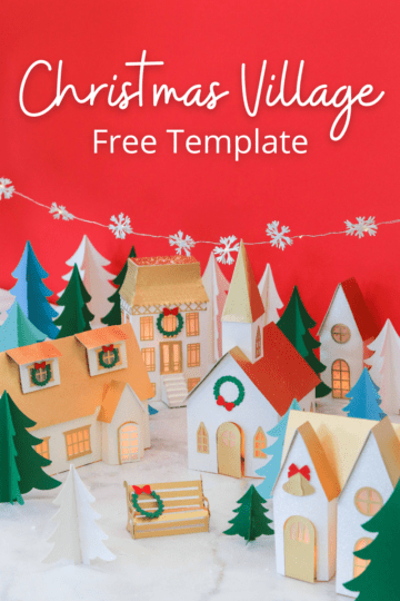 Paper Christmas Village Free Template - Sweet Red Poppy